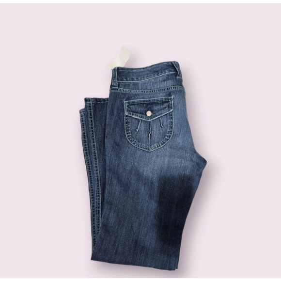 Gap Ultra Low Rise.Zip Fly Ankle Wide Leg Blue Jeans Size 10 (NEW) - Picture 6 of 11